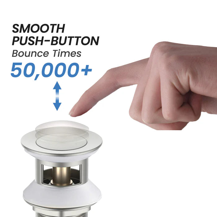 Casa Fixtures - Bathroom Accessories - Bathroom Sink Pop Up Drain Stopper Small Cover with Overflow (PW-1)