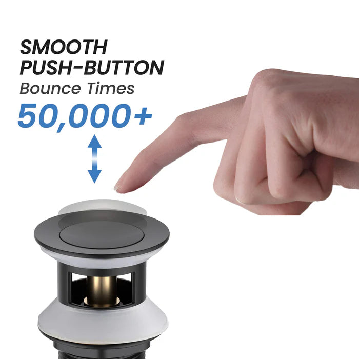 Casa Fixtures - Bathroom Accessories - Bathroom Sink Pop Up Drain Stopper Small Cover with Overflow (PW-1)