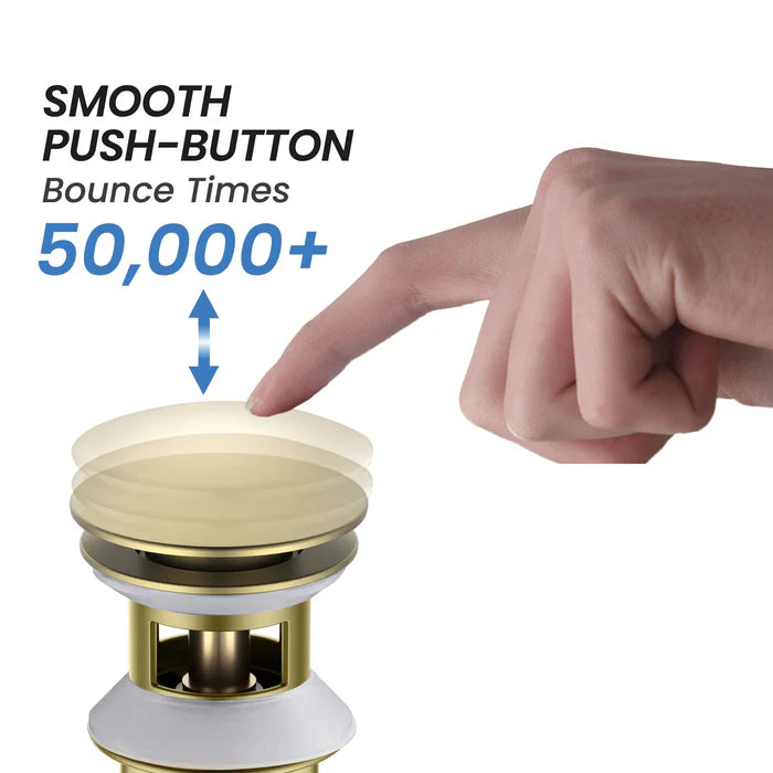 Casa Fixtures - Bathroom Accessories - Bathroom Sink Pop Up Drain Stopper Full Cover with Overflow (PW-3)