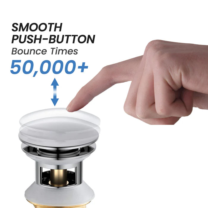 Casa Fixtures - Bathroom Accessories - Bathroom Sink Pop Up Drain Stopper Full Cover with Overflow (PW-3)