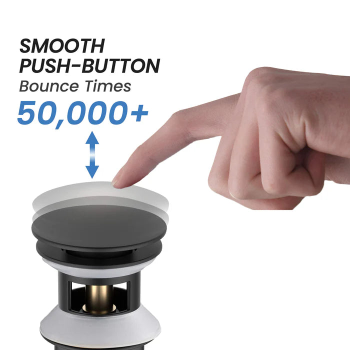 Casa Fixtures - Bathroom Accessories - Bathroom Sink Pop Up Drain Stopper Full Cover with Overflow (PW-3)