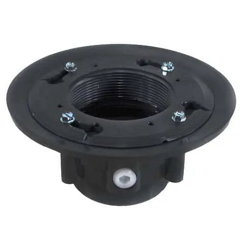 QM Drain 3" x 4" PVC High Flow Drain Base with Clamping Ring