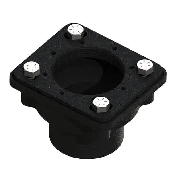 QM Drain 2" Cast Iron Square Drain Flange