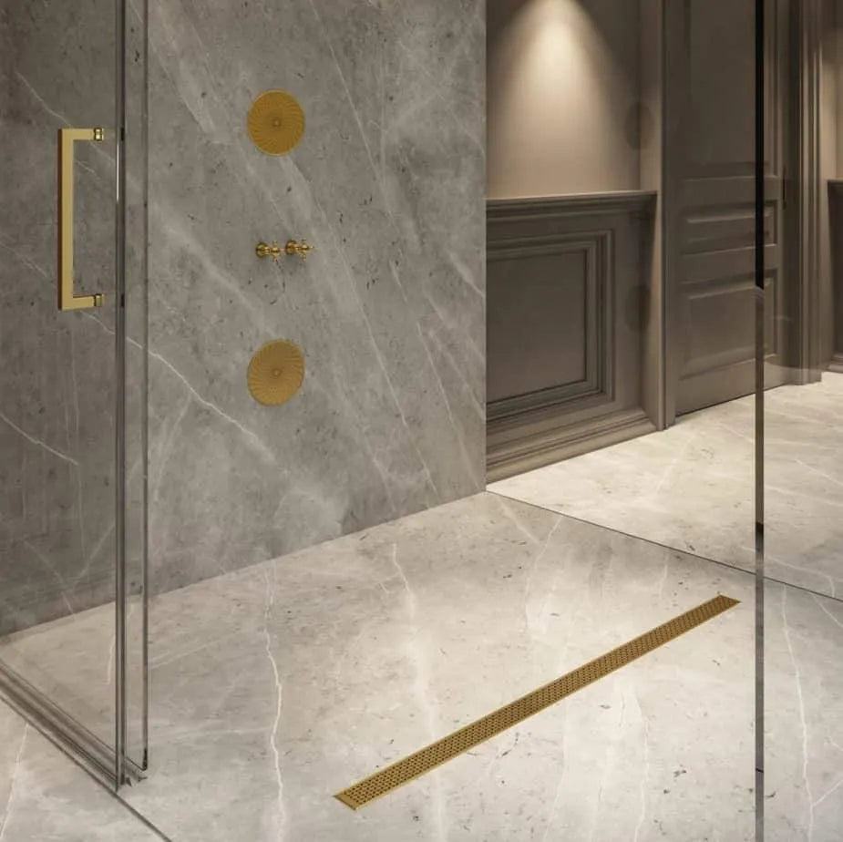 QM Drain Delmar Lotus Standard Linear Shower Drain