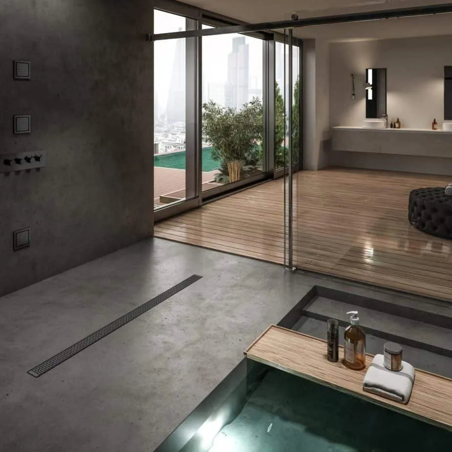 QM Drain Delmar Lotus Standard Linear Shower Drain