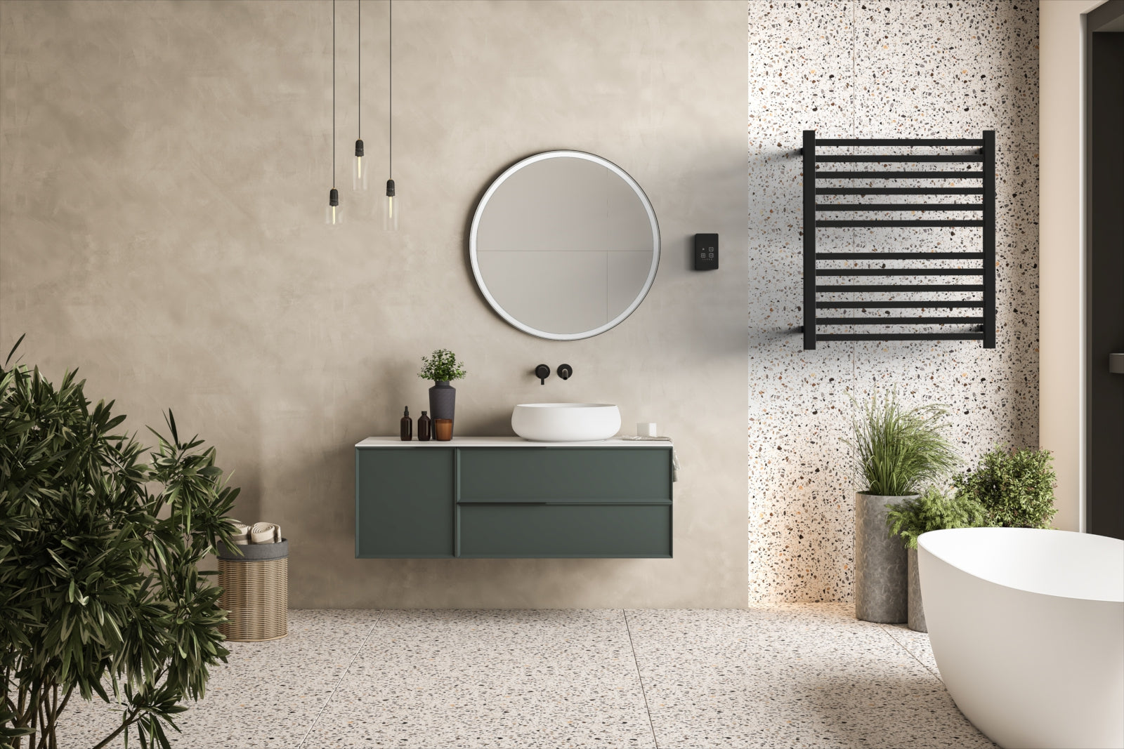 Amba - Quadro Collection - Model Q2932.2 Towel Warmer