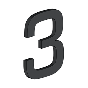 Deltana - Home Accessories - Modern E Series 4" House Numbers