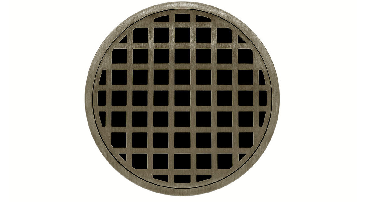 Infinity Drain - 5" Round Center Drain - RQD 5 Squares Series Drain (Complete Kit)