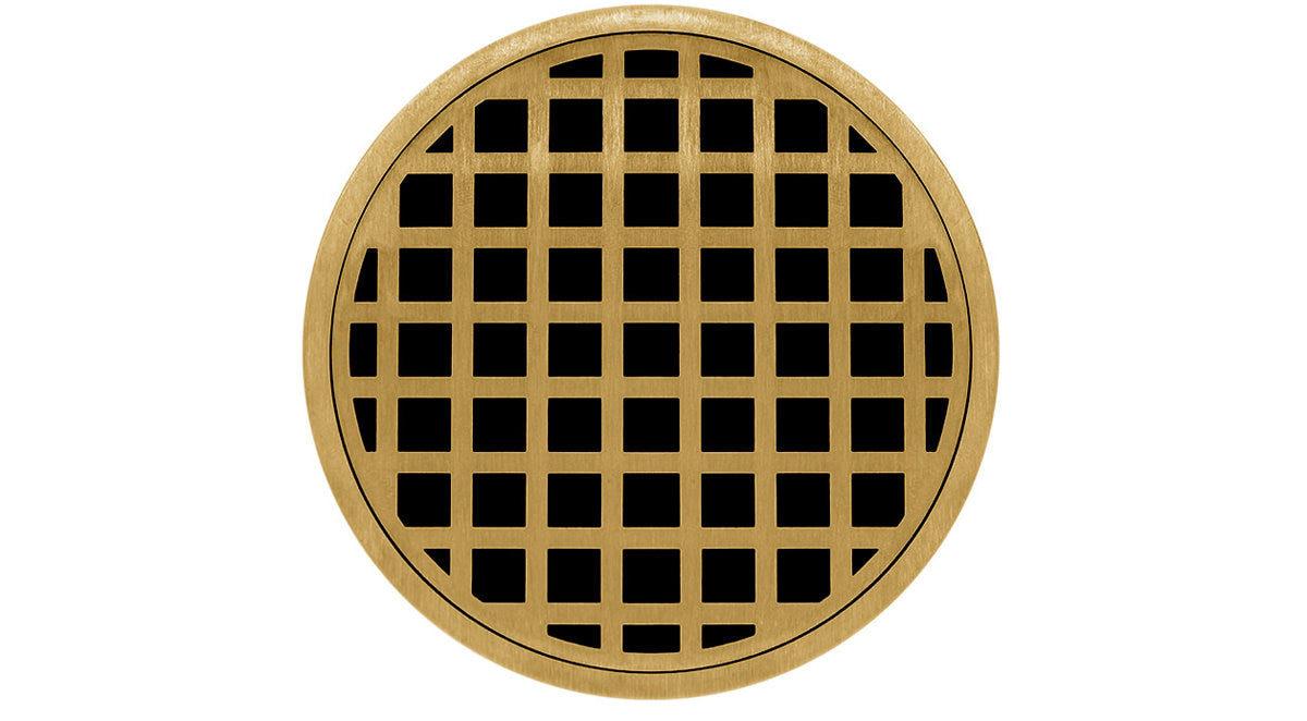 Infinity Drain - 5" Round Center Drain - RQD 5 Squares Series Drain (Complete Kit)