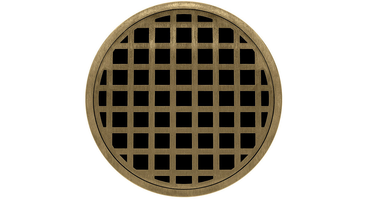 Infinity Drain - 5" Round Center Drain - RQD 5 Squares Series Drain (Complete Kit)