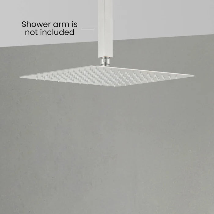 Casa Fixtures - Shower Head - Quadra 12" Metal Rain Shower Head 2mm Ultra Thin Profile (RS103)