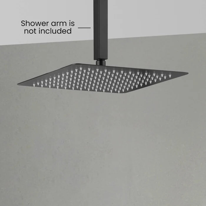 Casa Fixtures - Shower Head - Quadra 12" Metal Rain Shower Head 2mm Ultra Thin Profile (RS103)