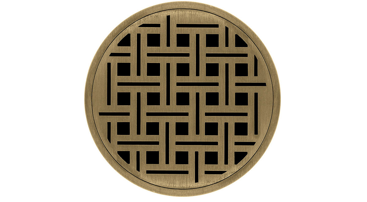 Infinity Drain - 5" Round Center Drain - RVD 5 Weave Series Drain (Complete Kit)