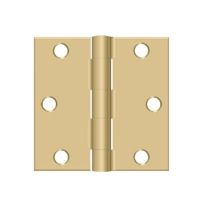 Deltana - Steel Hinges - 3" x 3" Residential Door Hinge Square Corner (Pairs)