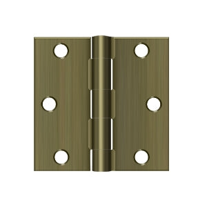 Deltana - Steel Hinges - 3" x 3" Residential Door Hinge Square Corner (Pairs)