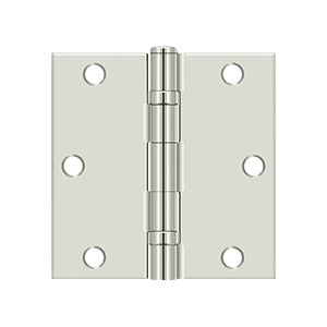 Deltana - Steel Hinges - 3-1/2" x 3-1/2" Residential Ball Bearing Door Hinge Square Corner (Pairs)