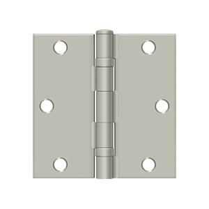 Deltana - Steel Hinges - 3-1/2" x 3-1/2" Residential Ball Bearing Door Hinge Square Corner (Pairs)