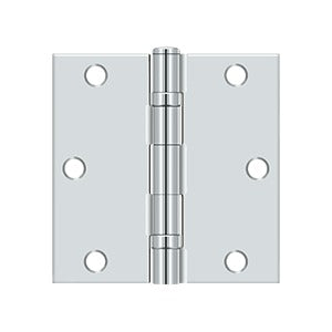 Deltana - Steel Hinges - 3-1/2" x 3-1/2" Residential Ball Bearing Door Hinge Square Corner (Pairs)