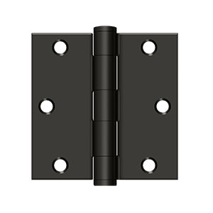 Deltana - Steel Hinges - 3-1/2" x 3-1/2" Heavy Duty Door Hinge Square Corner (Pairs)