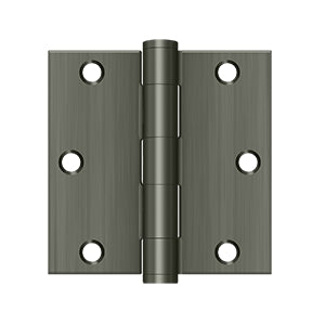 Deltana - Steel Hinges - 3-1/2" x 3-1/2" Heavy Duty Door Hinge Square Corner (Pairs)