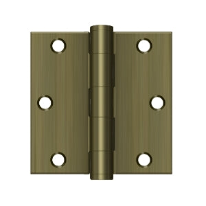 Deltana - Steel Hinges - 3-1/2" x 3-1/2" Heavy Duty Door Hinge Square Corner (Pairs)