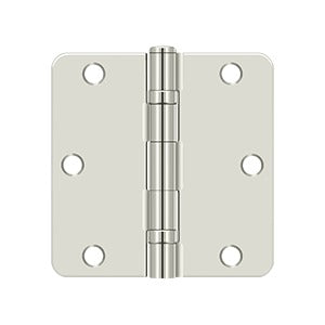Deltana - Steel Hinges - 3-1/2" x 3-1/2" Residential Ball Bearing Door Hinge 1/4" Radius Corner (Pairs)