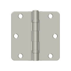 Deltana - Steel Hinges - 3-1/2" x 3-1/2" Residential Ball Bearing Door Hinge 1/4" Radius Corner (Pairs)
