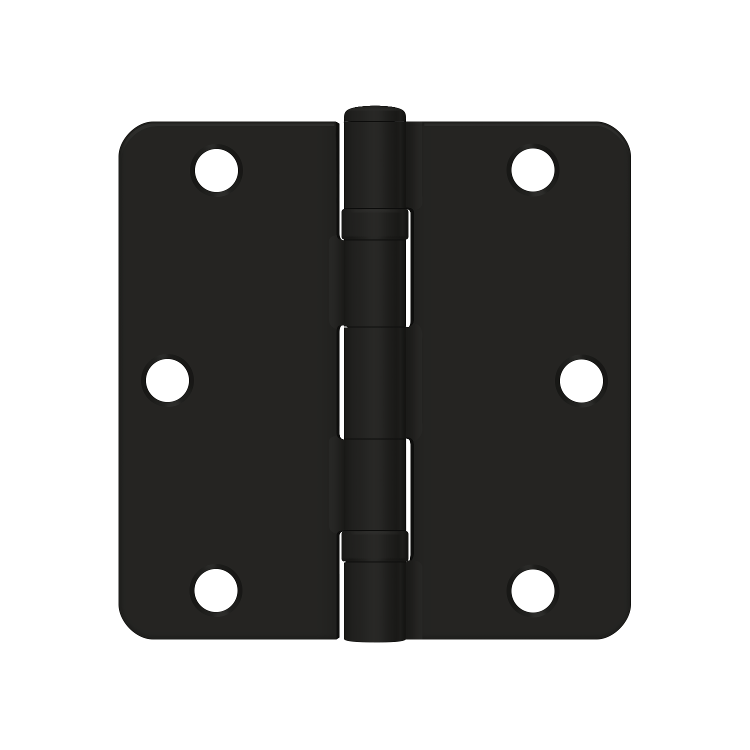 Deltana - Steel Hinges - 3-1/2" x 3-1/2" Residential Ball Bearing Door Hinge 1/4" Radius Corner (Pairs)