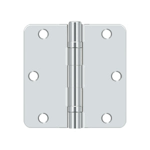 Deltana - Steel Hinges - 3-1/2" x 3-1/2" Residential Ball Bearing Door Hinge 1/4" Radius Corner (Pairs)