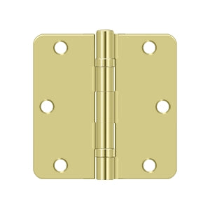 Deltana - Steel Hinges - 3-1/2" x 3-1/2" Residential Ball Bearing Door Hinge 1/4" Radius Corner (Pairs)