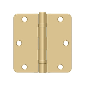 Deltana - Steel Hinges - 3-1/2" x 3-1/2" Residential Ball Bearing Door Hinge 1/4" Radius Corner (Pairs)