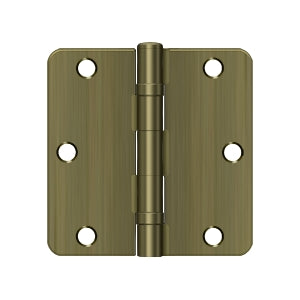 Deltana - Steel Hinges - 3-1/2" x 3-1/2" Residential Ball Bearing Door Hinge 1/4" Radius Corner (Pairs)