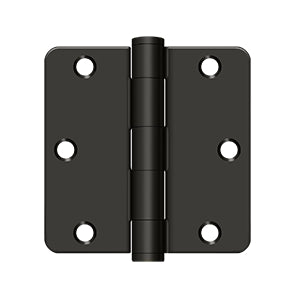 Deltana - Steel Hinges - 3-1/2" x 3-1/2" Heavy Duty Door Hinge 1/4" Radius Corner (Pairs)