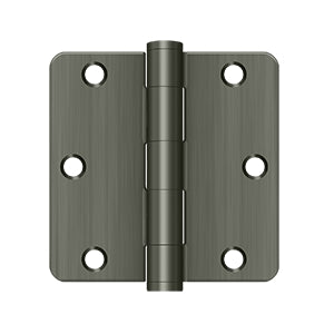 Deltana - Steel Hinges - 3-1/2" x 3-1/2" Heavy Duty Door Hinge 1/4" Radius Corner (Pairs)