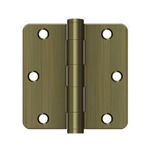 Deltana - Steel Hinges - 3-1/2" x 3-1/2" Heavy Duty Door Hinge 1/4" Radius Corner (Pairs)