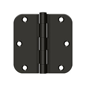 Deltana - Steel Hinges - 3-1/2" x 3-1/2" Residential Door Hinge 5/8" Radius Corner (Pairs)