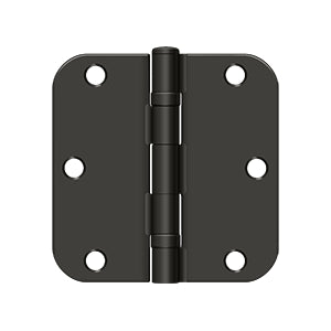 Deltana - Steel Hinges - 3-1/2" x 3-1/2" Residential Ball Bearing Door Hinge 5/8" Radius Corner (Pairs)