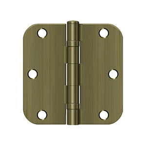 Deltana - Steel Hinges - 3-1/2" x 3-1/2" Residential Ball Bearing Door Hinge 5/8" Radius Corner (Pairs)