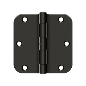 Deltana - Steel Hinges - 3-1/2" x 3-1/2" NRP Residential Door Hinge 5/8" Radius Corner (Pairs)