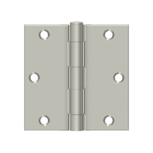 Deltana - Steel Hinges - 3-1/2" x 3-1/2" Residential Door Hinge Square Corner (Pairs)
