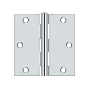 Deltana - Steel Hinges - 3-1/2" x 3-1/2" Residential Door Hinge Square Corner (Pairs)
