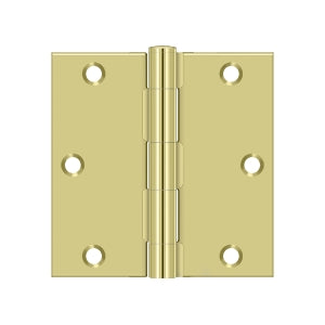 Deltana - Steel Hinges - 3-1/2" x 3-1/2" Residential Door Hinge Square Corner (Pairs)