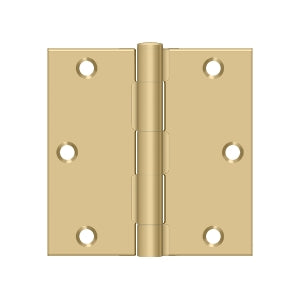 Deltana - Steel Hinges - 3-1/2" x 3-1/2" Residential Door Hinge Square Corner (Pairs)