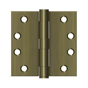 Deltana - Steel Hinges - 4" x 4" Heavy Duty Door Hinge Square Corner (Pairs)