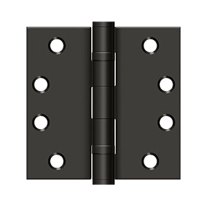 Deltana - Steel Hinges - 4" x 4" Heavy Duty Ball Bearing Door Hinge Square Corner (Pairs)