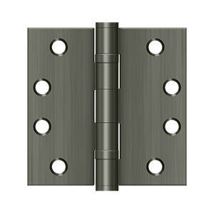 Deltana - Steel Hinges - 4" x 4" Heavy Duty Ball Bearing Door Hinge Square Corner (Pairs)