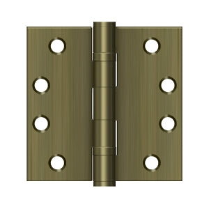 Deltana - Steel Hinges - 4" x 4" Heavy Duty Ball Bearing Door Hinge Square Corner (Pairs)