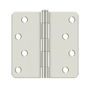 Deltana - Steel Hinges - 4" x 4" Residential Door Hinge 1/4" Radius Corner (Pairs)