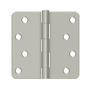 Deltana - Steel Hinges - 4" x 4" Residential Door Hinge 1/4" Radius Corner (Pairs)
