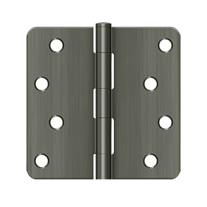 Deltana - Steel Hinges - 4" x 4" Residential Door Hinge 1/4" Radius Corner (Pairs)